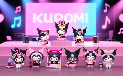 TOP TOY! Kuromi Sparking Idol Figure Series - Blind Box Asst (8 pcs full Set) - 2304013110106