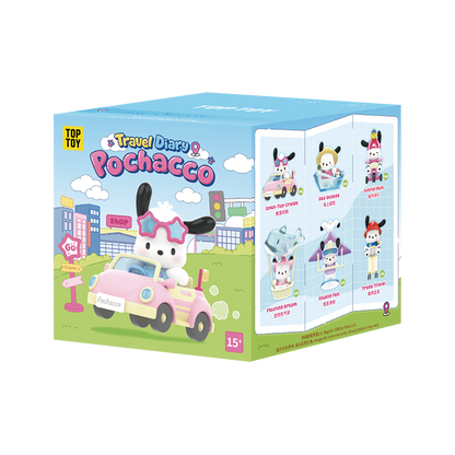 TOP TOY! Pochacco Travel Diary Figure Series - Blind Box Asst (6 pcs full Set) - 2304054510101