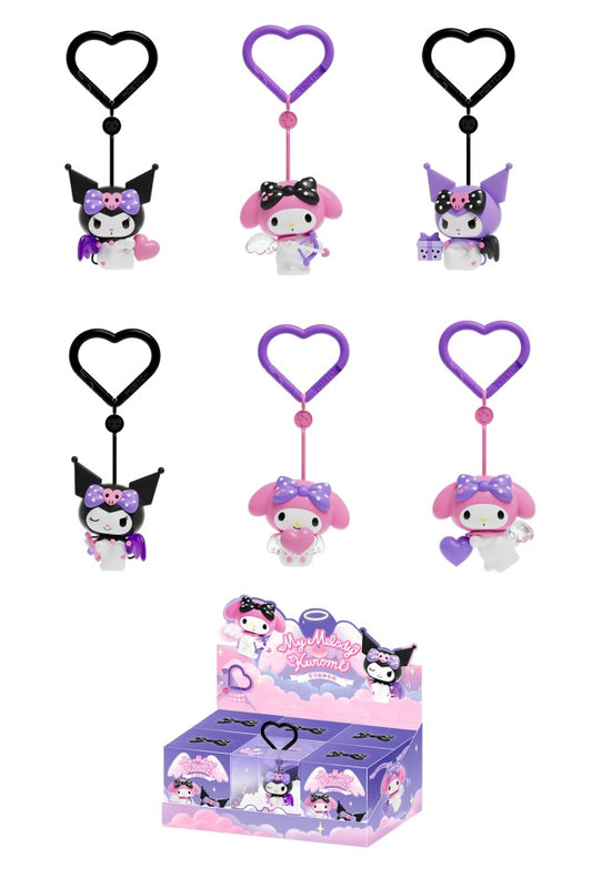 MOETCH - Kuromi & My Melody Trainee Cupid Series Cute Movable Toy  Blind Box (Box of 6)- 24MDL-003