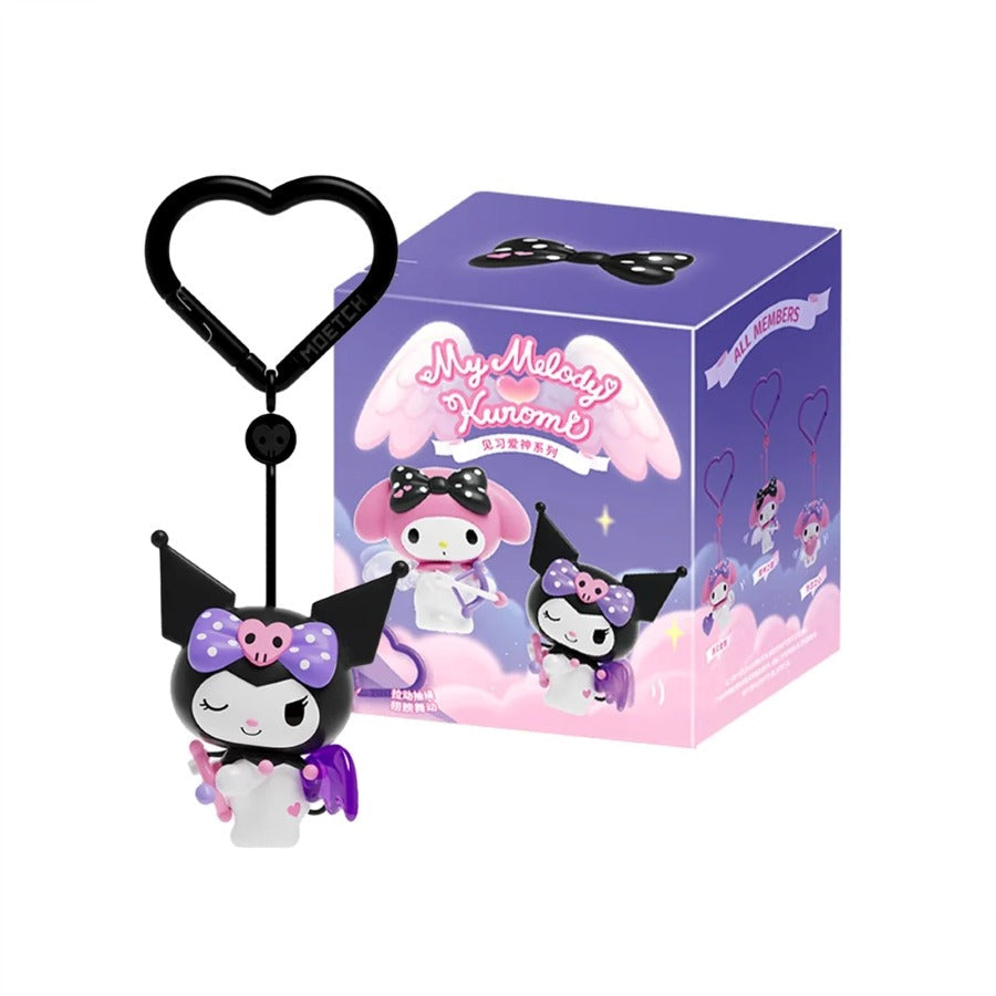 MOETCH - Kuromi & My Melody Trainee Cupid Series Cute Movable Toy  Blind Box (Box of 6)- 24MDL-003