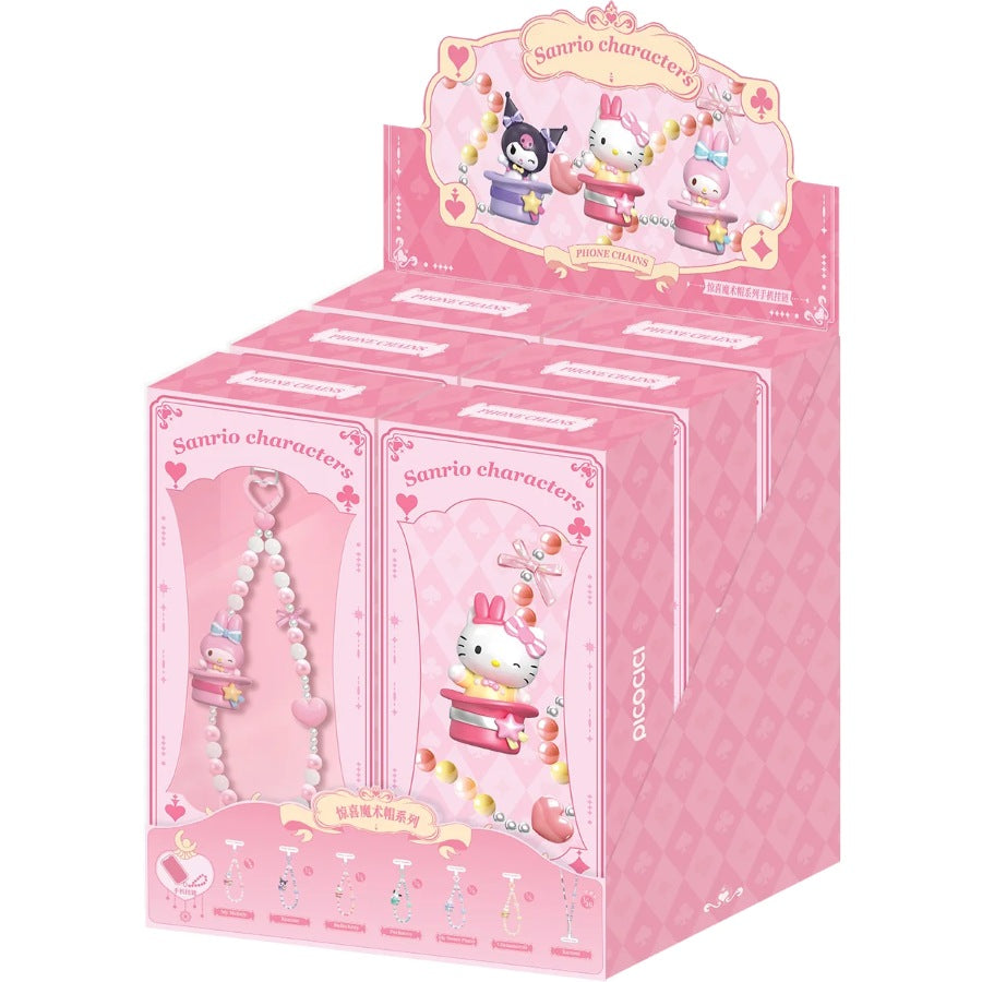 MOETCH -Sanrio characters Surprise Magic Hat Series Phone Chains Blind Box (Box of 6)- 25GL-019