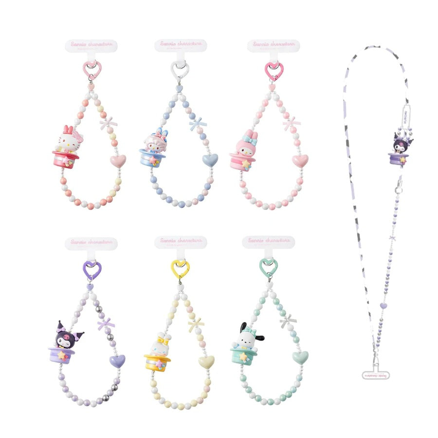 MOETCH -Sanrio characters Surprise Magic Hat Series Phone Chains Blind Box (Box of 6)- 25GL-019