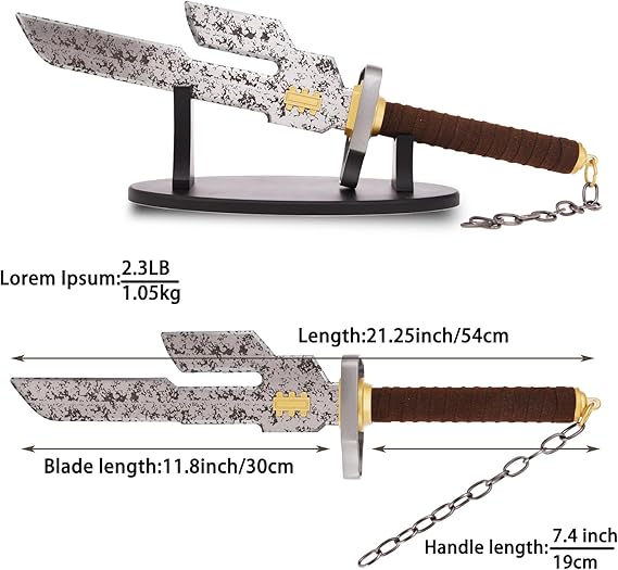 Metal 21.25" Fantasy Knife - 714