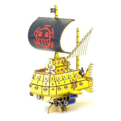 3D Art Puzzle: WA-GU-MI One Piece Wooden Trafalgar Law Polar Tang Submarine- A25213