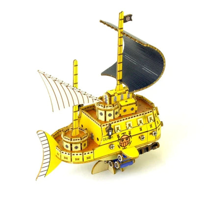3D Art Puzzle: WA-GU-MI One Piece Wooden Trafalgar Law Polar Tang Submarine- A25213