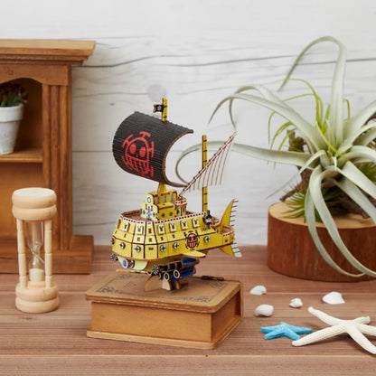 3D Art Puzzle: WA-GU-MI One Piece Wooden Trafalgar Law Polar Tang Submarine- A25213