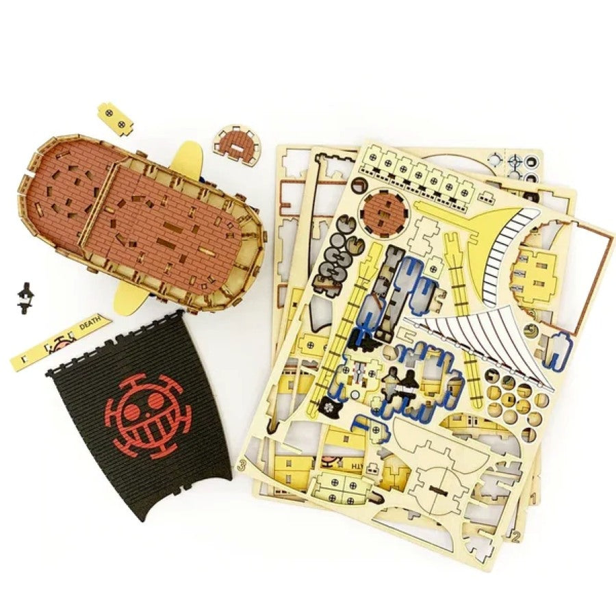 3D Art Puzzle: WA-GU-MI One Piece Wooden Trafalgar Law Polar Tang Submarine- A25213