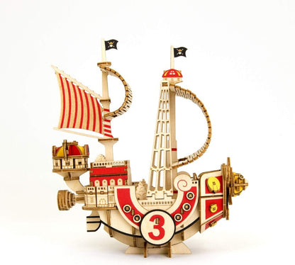 3D Art Puzzle: WA-GU-MI One Piece Wooden One Piece Thousand Sunny Ship- A25220