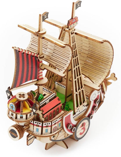 3D Art Puzzle: WA-GU-MI One Piece Wooden One Piece Thousand Sunny Ship- A25220