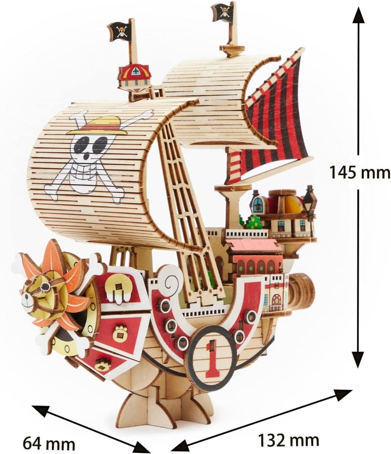 3D Art Puzzle: WA-GU-MI One Piece Wooden One Piece Thousand Sunny Ship- A25220