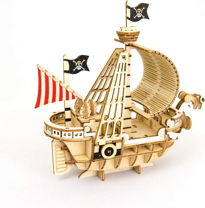 3D Art Puzzle: WA-GU-MI One Piece Wooden One Piece Going Merry Ship- A25237