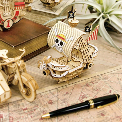 3D Art Puzzle: WA-GU-MI One Piece Wooden One Piece Going Merry Ship- A25237