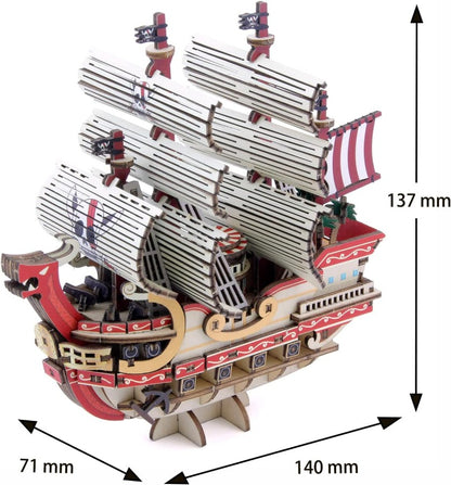 3D Art Puzzle: WA-GU-MI One Piece Wooden One Piece Red Force Ship- A25244