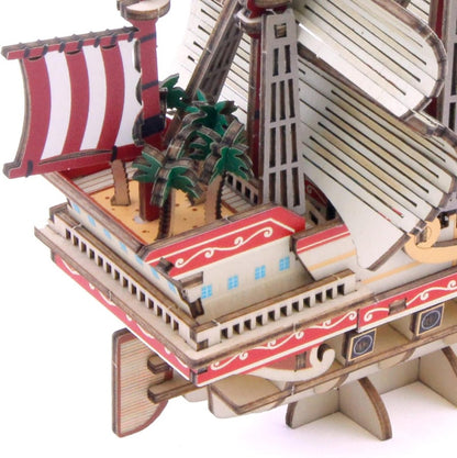3D Art Puzzle: WA-GU-MI One Piece Wooden One Piece Red Force Ship- A25244