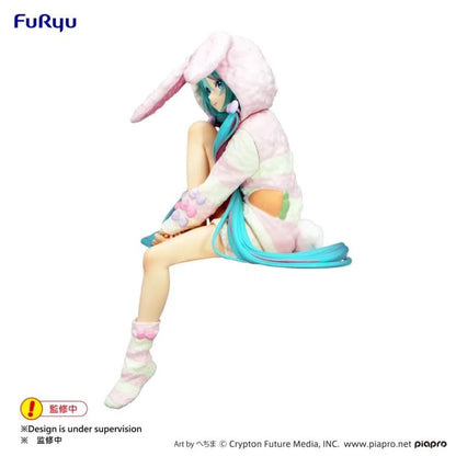 Hatsune Miku - Noodle Stopper Figure (Rabbit Ear Hood Pajama) - AMU-SHP1999