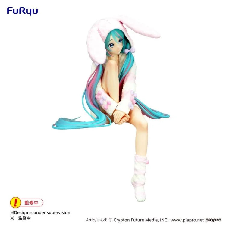 Hatsune Miku - Noodle Stopper Figure (Rabbit Ear Hood Pajama) - AMU-SHP1999