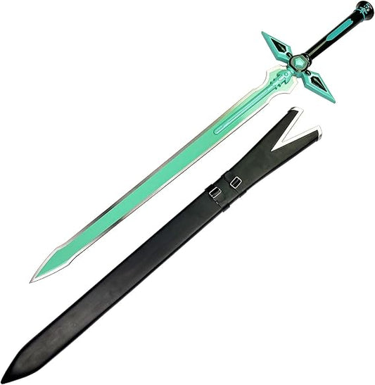 Metal 42" Green Long Sword w/ Wooden Sheath - CHF1002WD