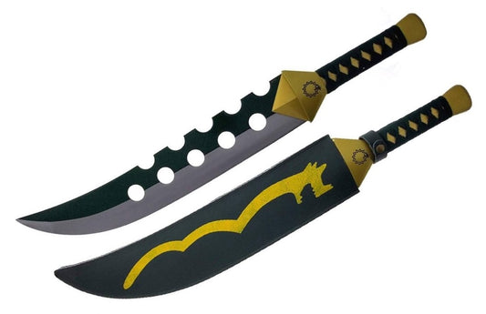 Metal 29" Fantasy Meliodas Sword w/ Faux Leather Sheath - CHF1046