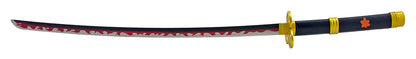 Metal 40" Fantasy Anime Samurai Sword - Black, Red, and Gold- CHF3011BK