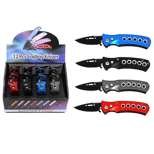 5″ Mini OTF knives with lock Display ( set of 12 pcs) - CS74012