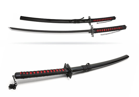 Wooden/ Plastic Bamboo Blade LED light Tensa Samurai Black Sword 40"- FS02D