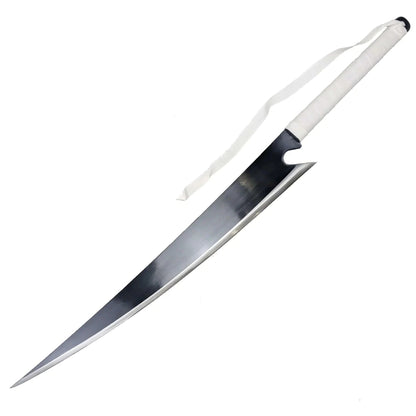 Metal 42" Slaying Moon White Katana With Extra Wide Two Toned Blade - FS06