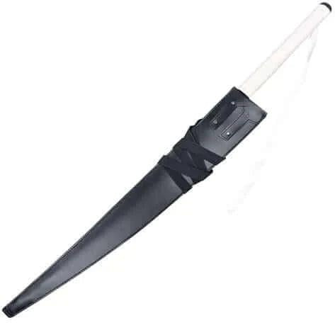 Metal 42" Slaying Moon White Katana With Extra Wide Two Toned Blade - FS06