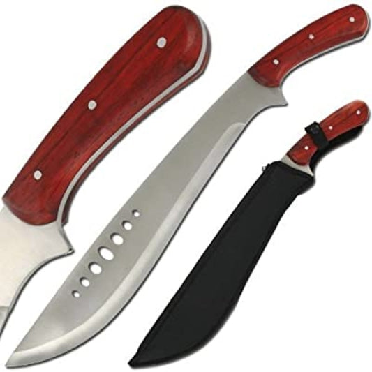 21" Machete W/ Wooden Handle And Sheath - K1030-1