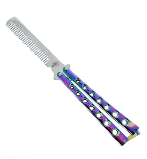 8.75" Rainbow Training Butterfly Comb - KA1147RB