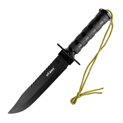 Outlander 9" Black Blade Hunting Knife - KC8226BK