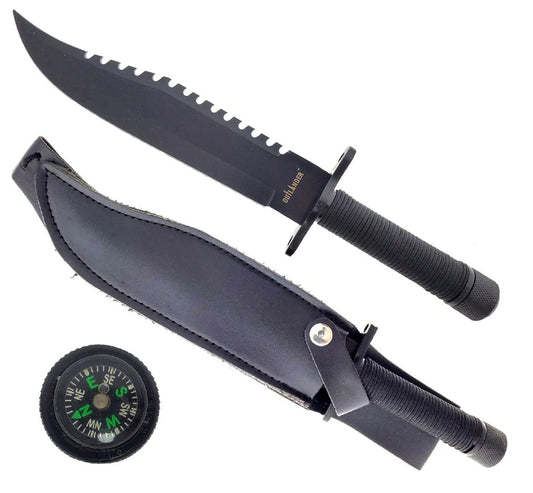 15" Outlander Hunting Knife Black Blade - KCC8837BK