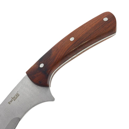 19" Wood Handle Hunting Machete Blade - KM033