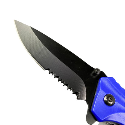 Falcon 8" Overall Spring Assisted Knife Blue - KS0647BL