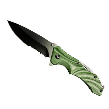 Falcon 8" Overall Spring Assisted Knife Green - KS0647GN