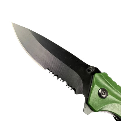 Falcon 8" Overall Spring Assisted Knife Green - KS0647GN