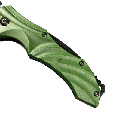 Falcon 8" Overall Spring Assisted Knife Green - KS0647GN