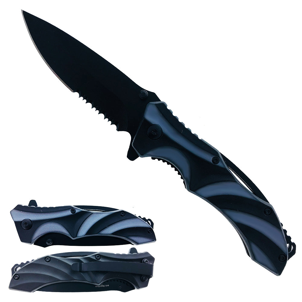 Falcon 8" Overall Spring Assisted Knife Gray - KS0647GY