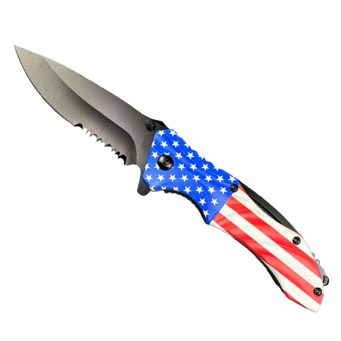 Falcon 8" Overall Spring Assisted Knife US Flag - KS0647UF