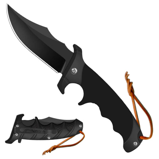 9" Black Spring Assisted Pocket Knife - KS1092BK