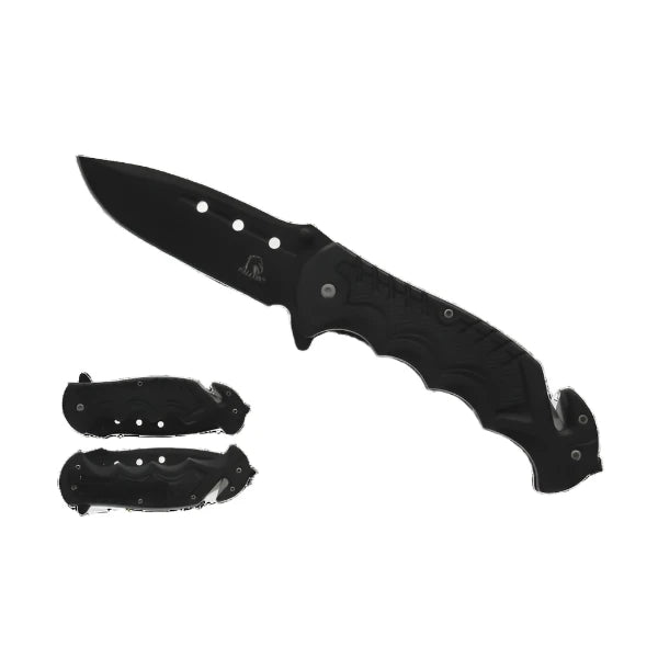 Falcon 8" Black Blade Spring Assisted Knife - KS1102BK