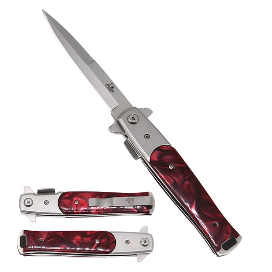 Falcon 8 3/4" Burgundy Folding Knife - KS1107BD