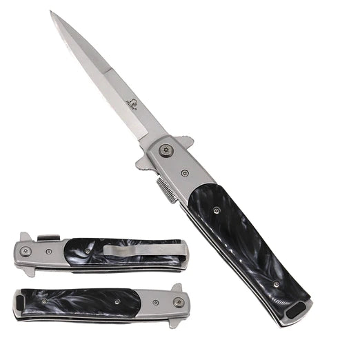 Falcon 8 3/4" Black Spring Assisted Knife - KS1107CBA