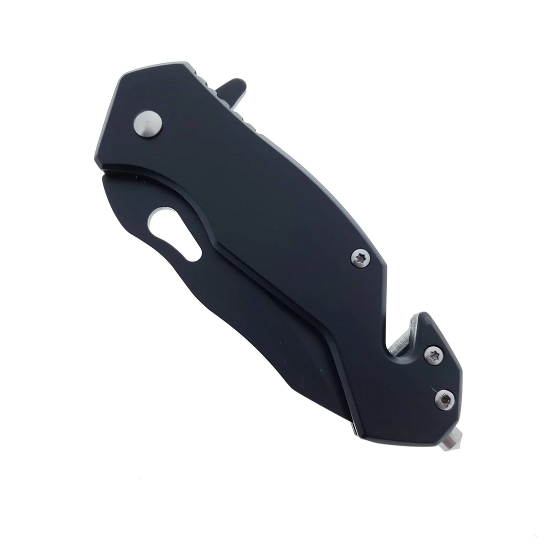 Black Spring Assisted Knife w/Cutter and Breaker - KS1379BK