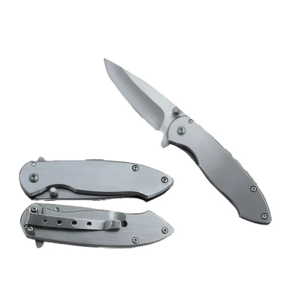 6 1/2" Silver Blade Spring Assisted Knife - KS1380SL