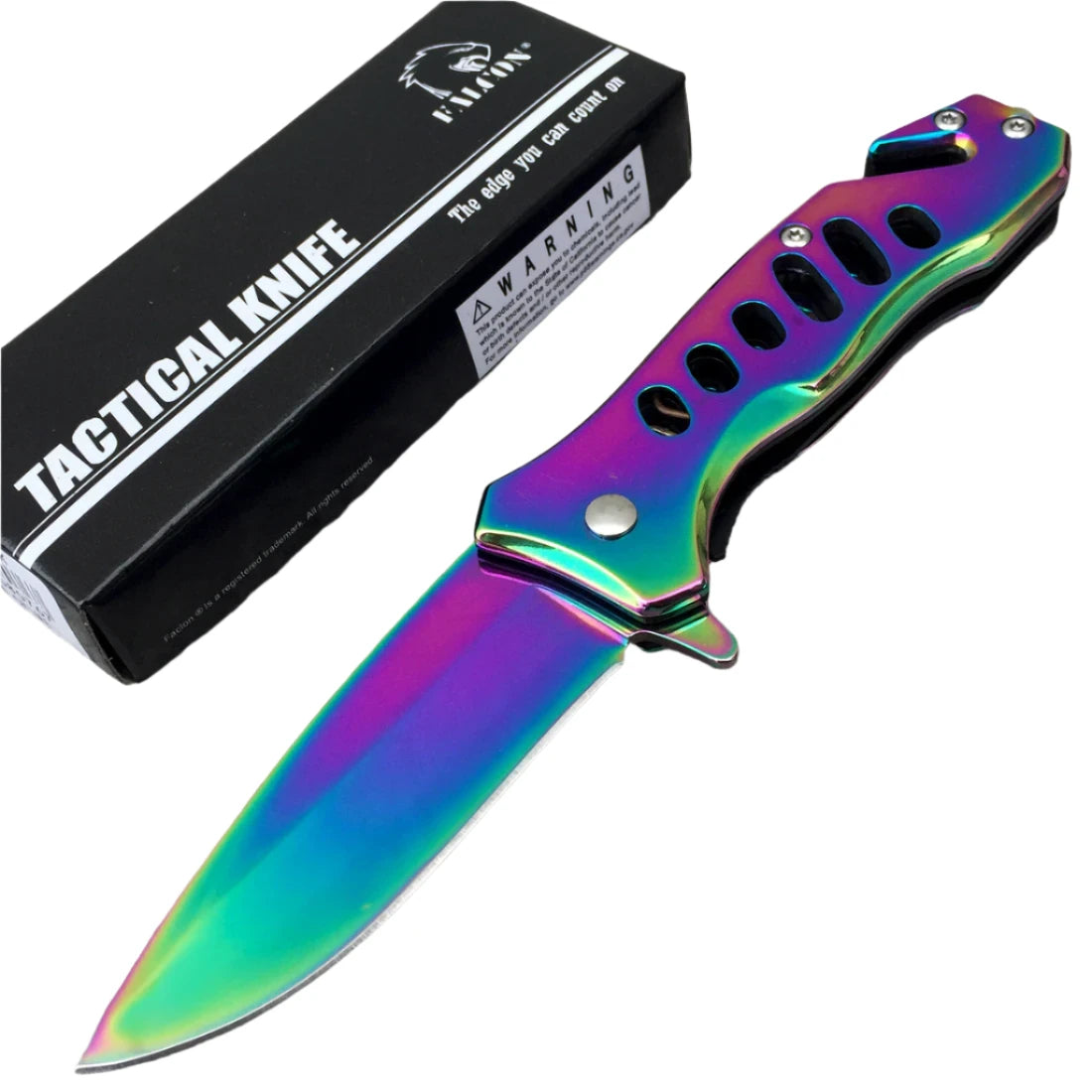 Falcon 6.5" Rainbow Folding Knife - KS1471RW