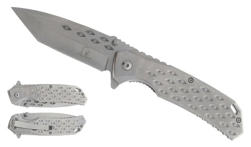 Falcon 7" Chrome Spring Assisted Pocket Knife - KS2374CH