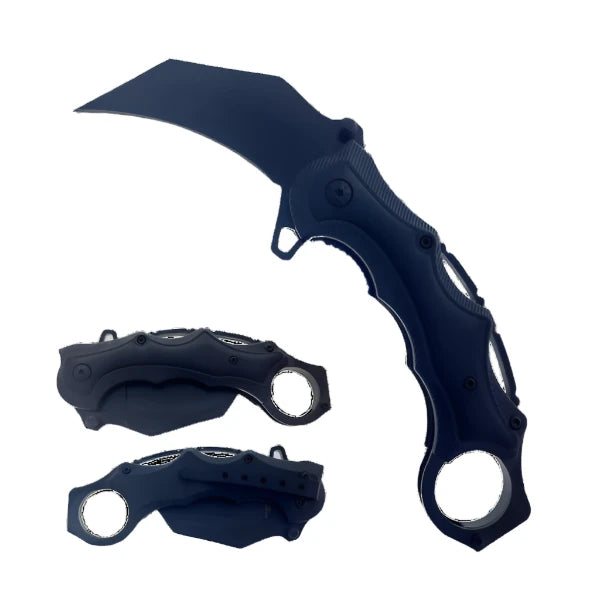 7" Black Spring Assisted Karambit Black ABS handle - KS2627BK