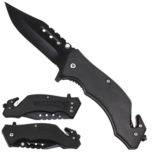 7.75" Spring Assisted Pocket Black Knife - KS31309BK