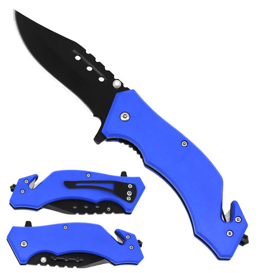 7.75" Spring Assisted Pocket Blue Knife - KS31309BL