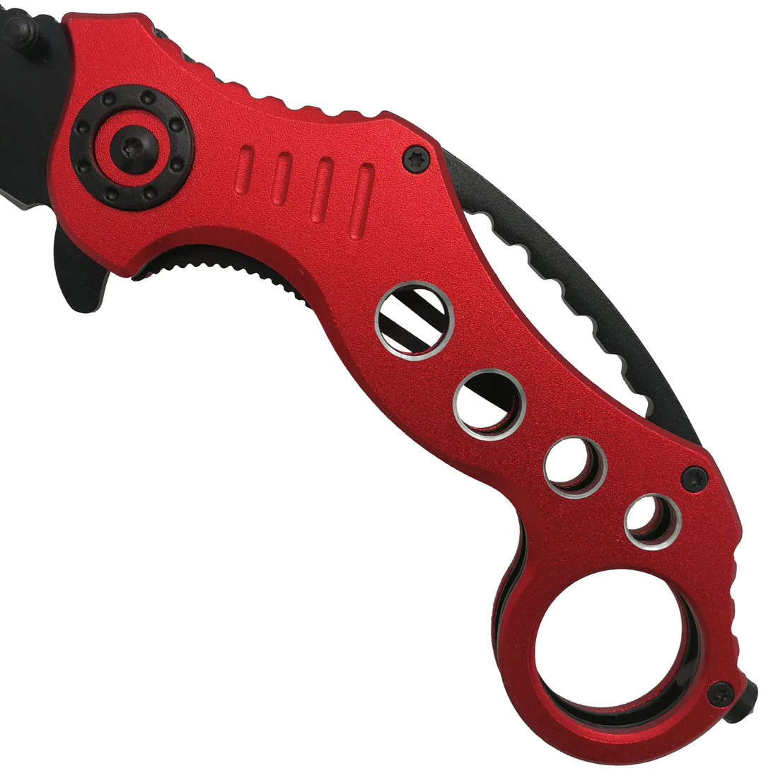 Falcon 7 1/2" Overall Red Handle Folding Knife - KS3293RD